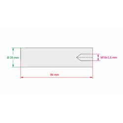 1131563LG Svornjak s podmazivanjem 35x84 mm za utovarne platforme Bar Cargolift
